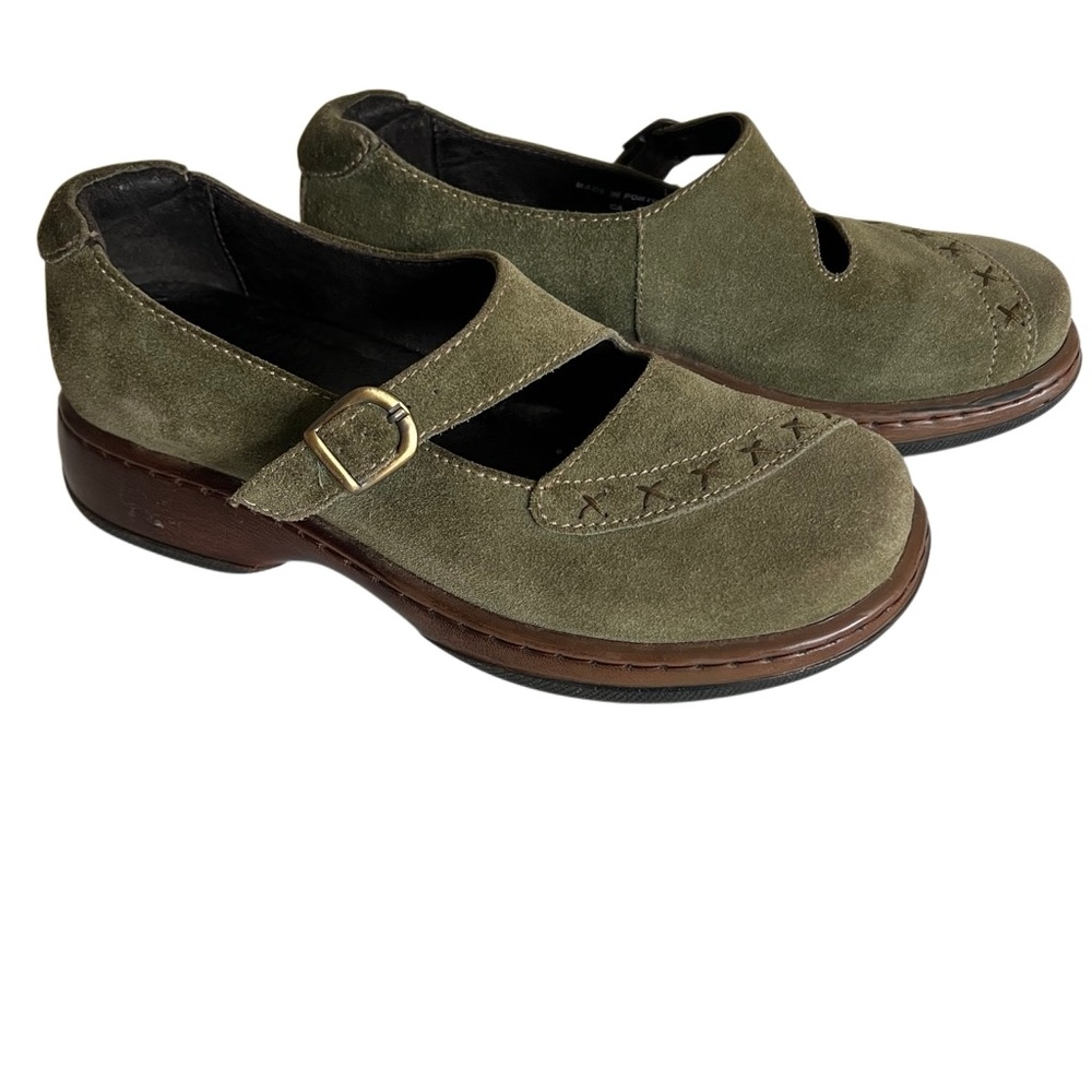 Dansko Olive Green Mary Jane Shoes